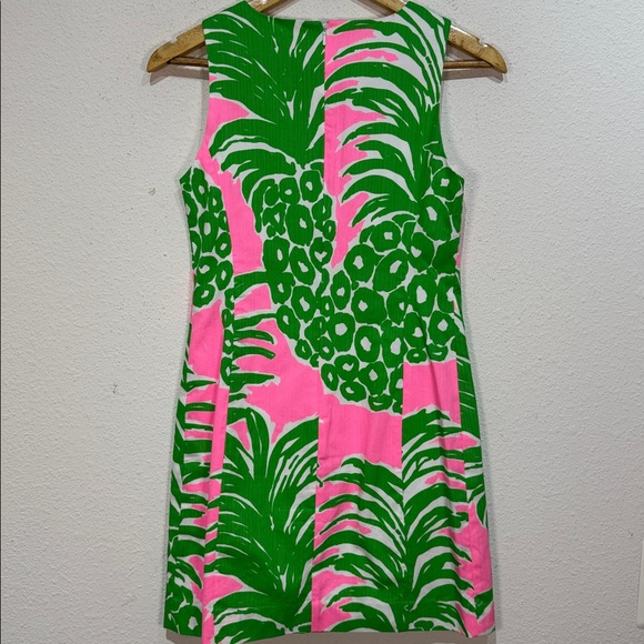 Lilly Pulitzer Mila Shift Dress Flamenco pineapple Pink and Green NWOT size 0 - Picture 5 of 11